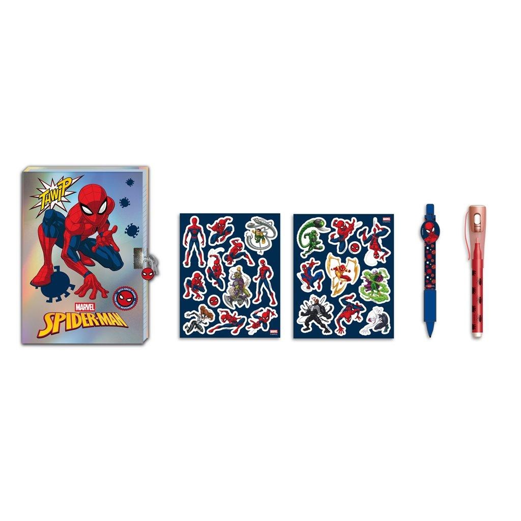DIAKAKIS PAMIĘTNIK Z DŁUGOPISEM UV SPIDERMAN