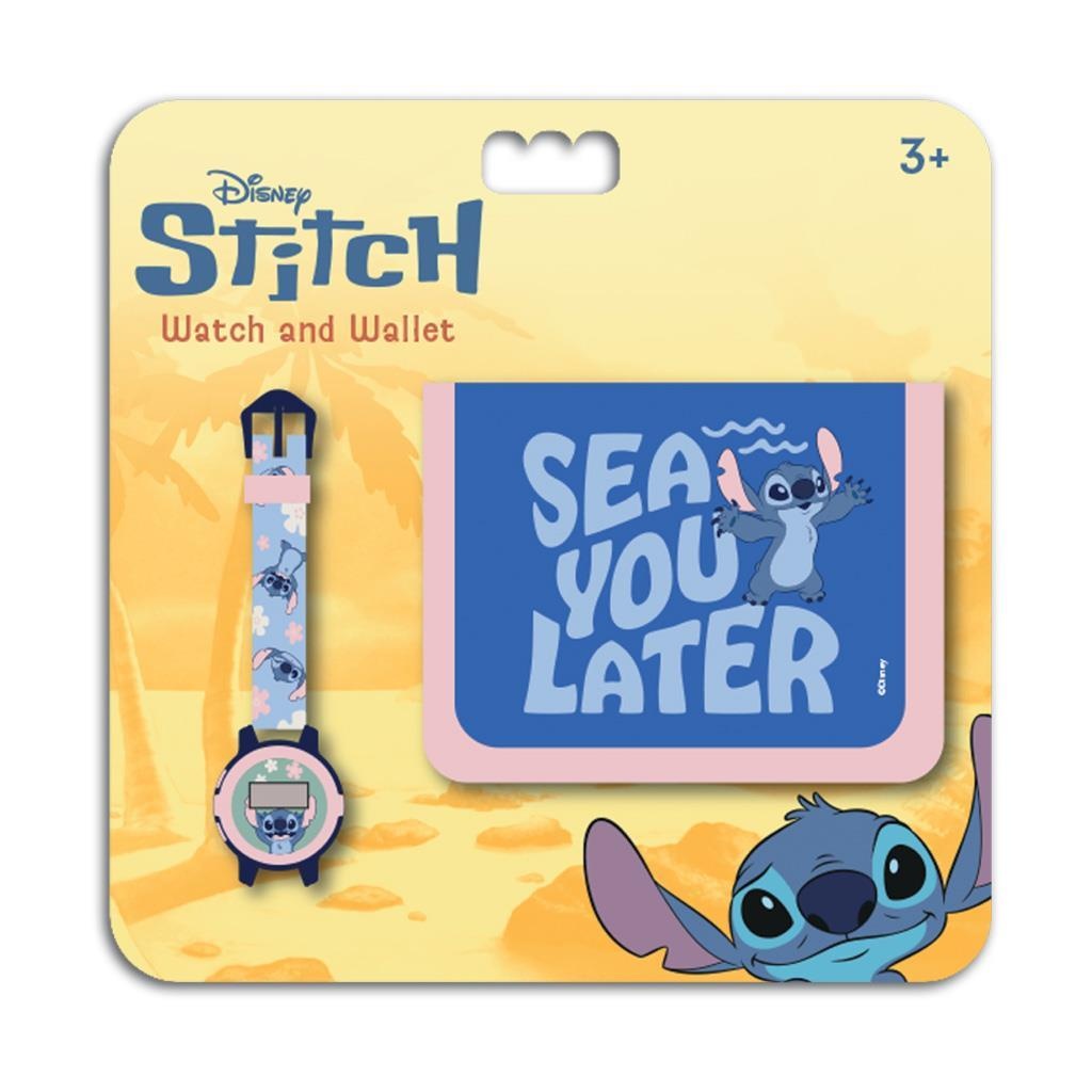 DIAKAKIS PORTFEL Z ZEGARKIEM LILO&STITCH NIEBIESKI