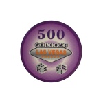 EVERGREEN ŻETON LAS VEGAS CERAMIKA FIOLETOWY / 500