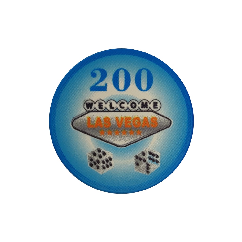 EVERGREEN ŻETON LAS VEGAS CERAMIKA NIEBIESKI / 200