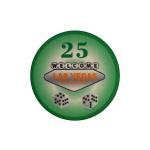 EVERGREEN ŻETON LAS VEGAS CERAMIKA ZIELONY / 25
