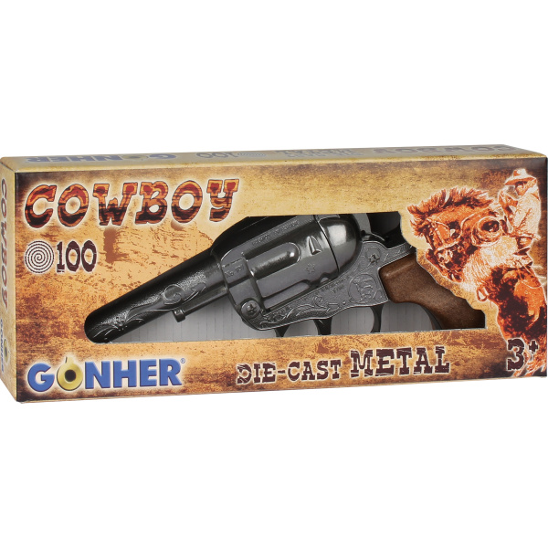 GONHER 101/0 METALOWY REWOLWER KOWBOJSKI 100 STRZ.