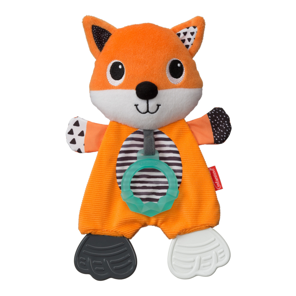 INFANTINO 216328 PLUSZOWY LISEK Z GRYZACZKAMI