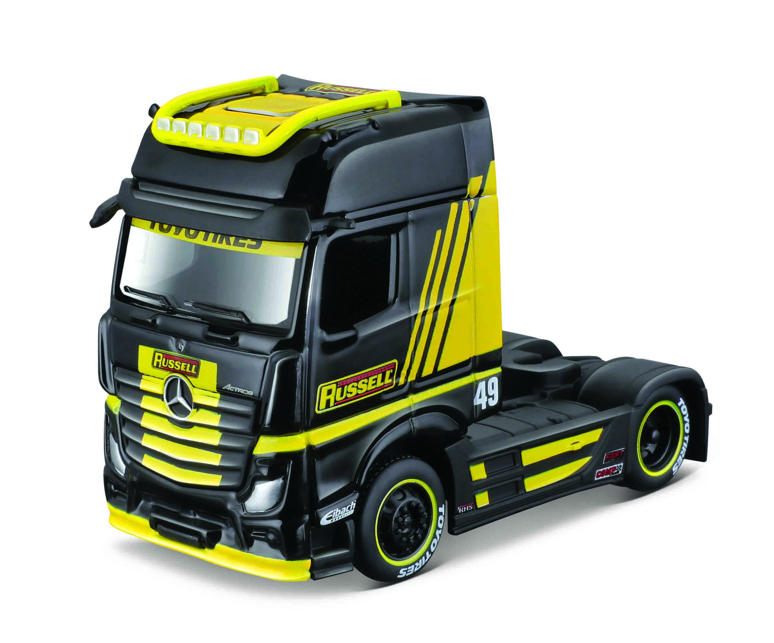 MAISTO 12389 CIĘŻARÓWKA MB ACTROS CZARNO-ŻÓŁ.1/64 MAISTO 12389 CIĘŻARÓWKA MB ACTROS CZARNO-ŻÓŁ.1/64
