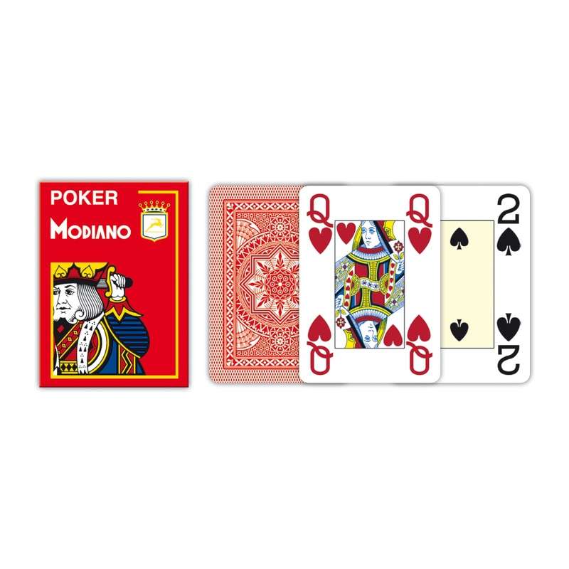 MODIANO KARTY 4 JUMBO INDEX POKER PLASTIC CZER MODIANO KARTY 4 JUMBO INDEX POKER PLASTIC CZER