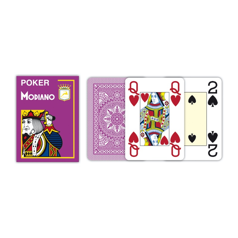 MODIANO KARTY 4 JUMBO INDEX POKER PLASTIC FIOLET MODIANO KARTY 4 JUMBO INDEX POKER PLASTIC FIOLET