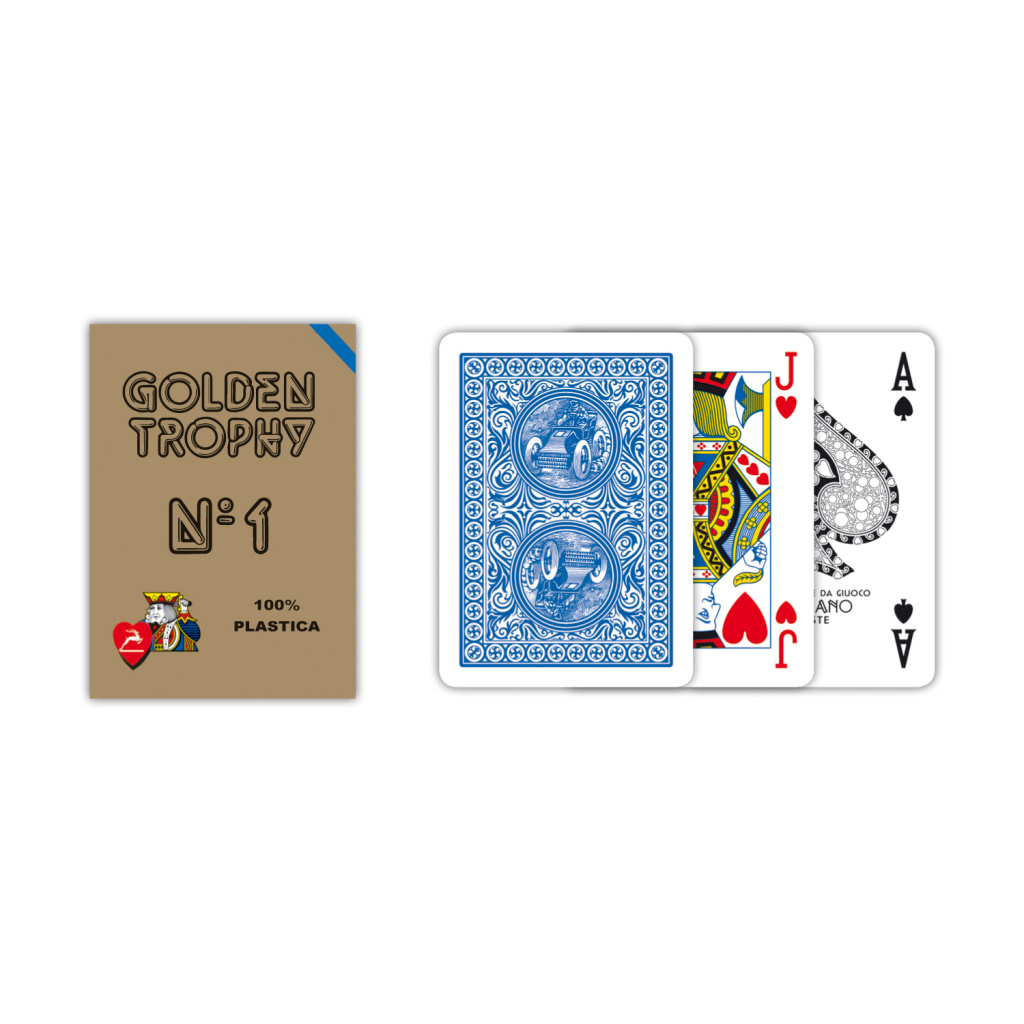 MODIANO KARTY GOLDEN TROPHY 4 INDEX PLASTIC NIEB