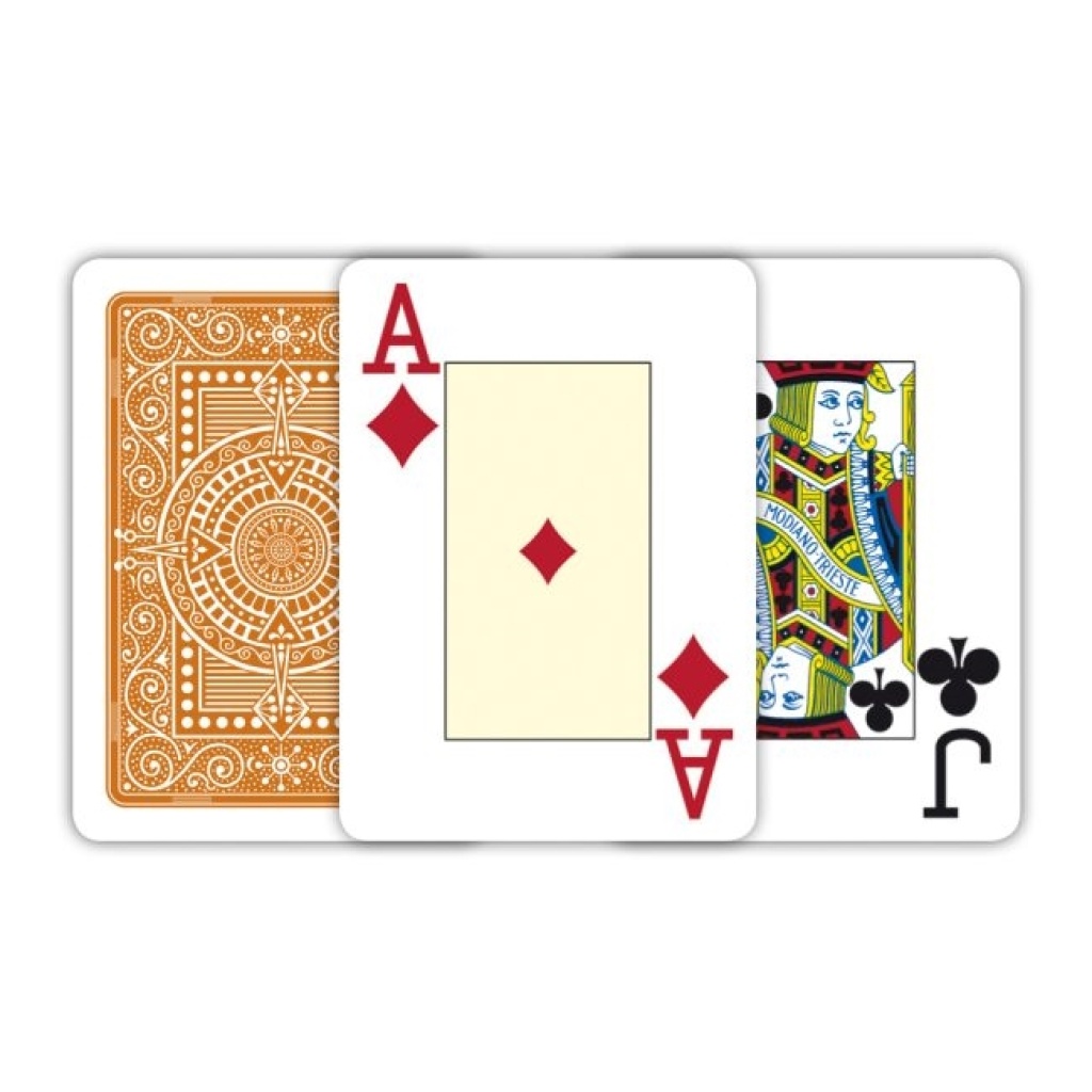 MODIANO KARTY TEXAS POKER JUMBO INDEX PLASTIC BRĄZ