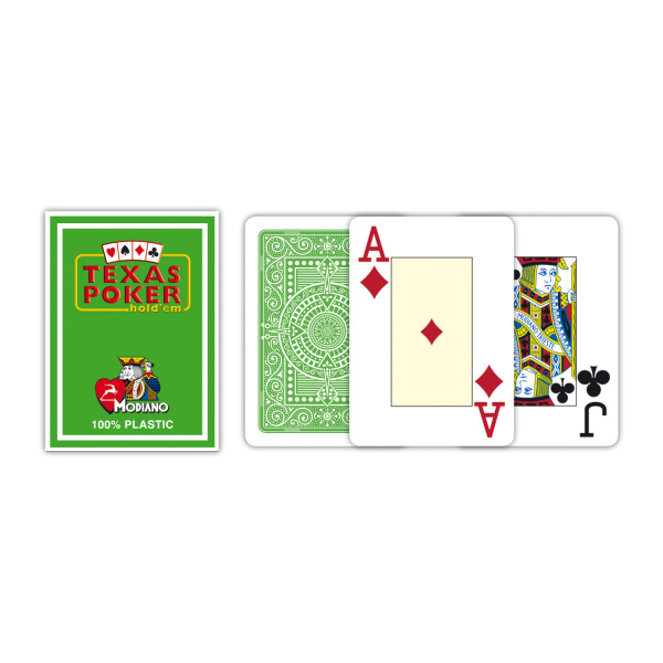 MODIANO KARTY TEXAS POKER JUMBO INDEX PLASTIC JZIE