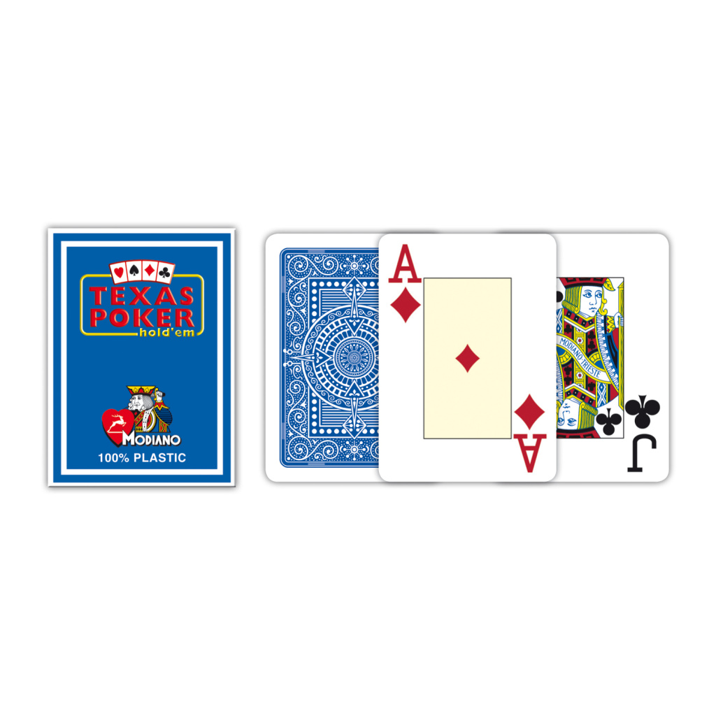 MODIANO KARTY TEXAS POKER JUMBO INDEX PLASTIC NIEB