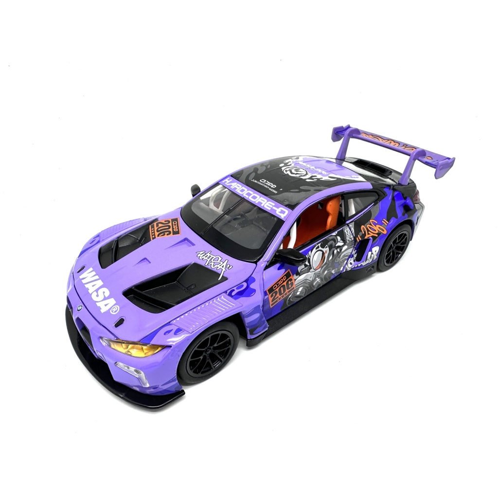 MSZ 1/24 BMW M4 GT3 WASA FIOLET. (ŚWIATŁO+DŹWIĘK)