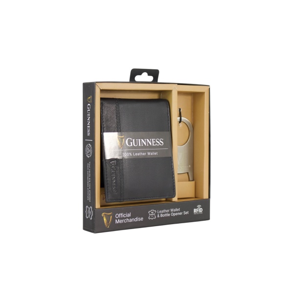PORTFEL SKÓRZANY GUINNESS Z OTWIERACZEM