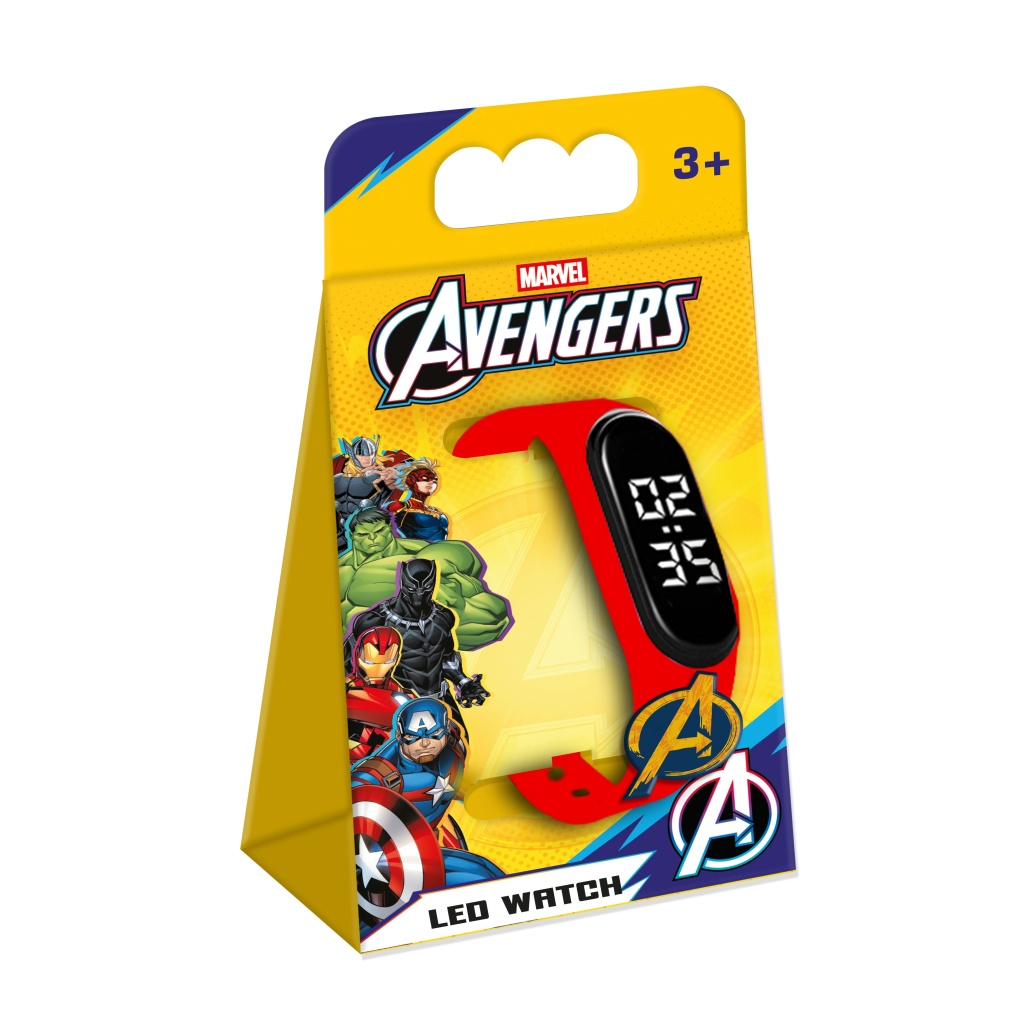DIAKAKIS ZEGAREK LED Z PRZYPINKĄ AVENGERS