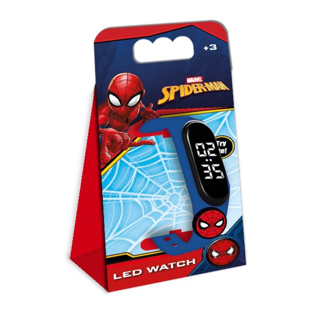 DIAKAKIS ZEGAREK LED Z PRZYPINKĄ SPIDERMAN