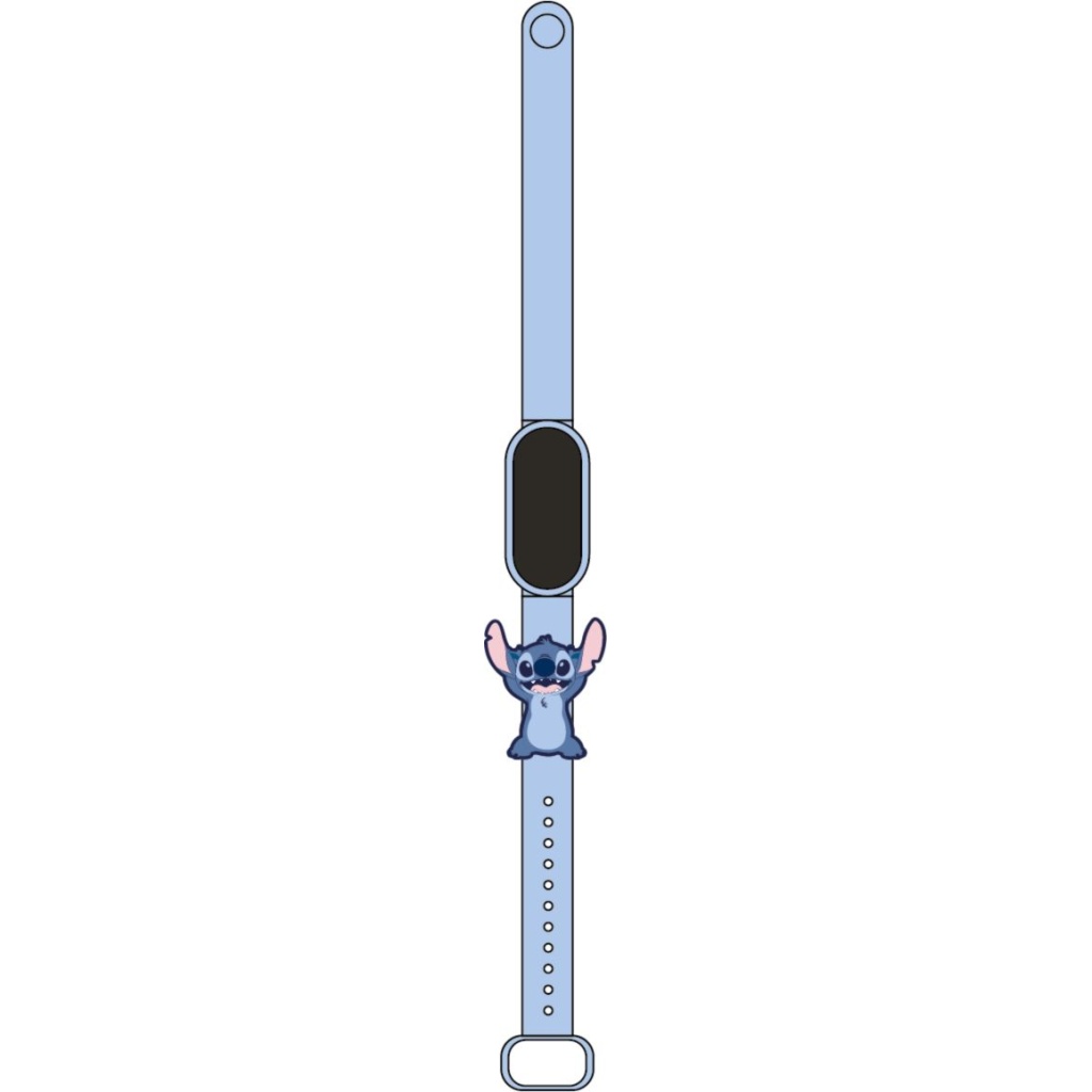 DIAKAKIS ZEGAREK LED Z PRZYPINKĄ STITCH