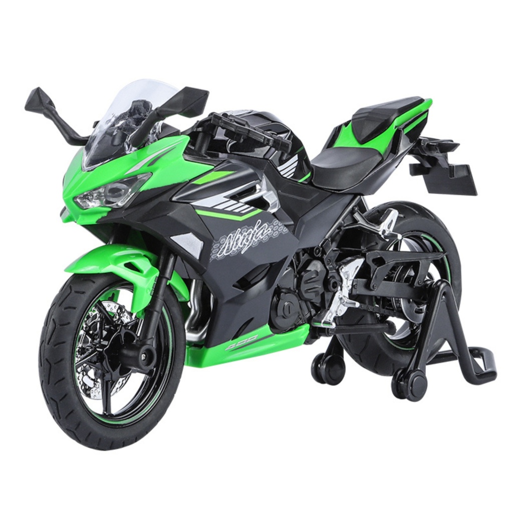 HUAYI 1/12 M12-17B KAWASAKI NINJA 400 CZAR(ŚW+DŹW)