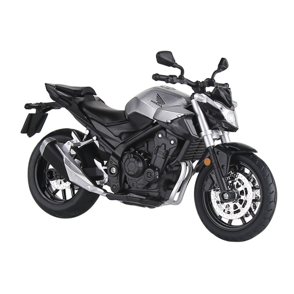 HUAYI 1/12 M12-19B HONDA CB400F SREBRNY (ŚW+DŹW)