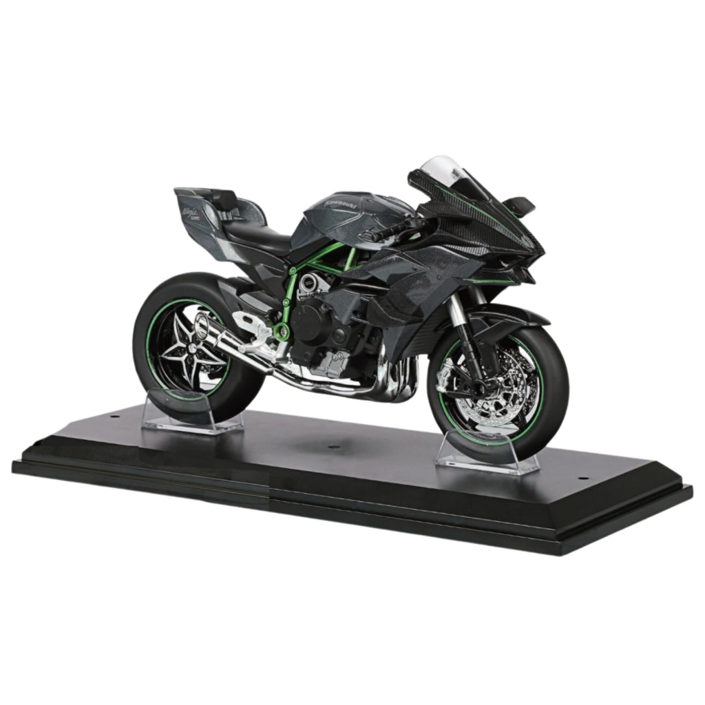 HUAYI 1/12 M12-1B KAWASAKI H2R SZARY (ŚW.+DŹWIĘK)