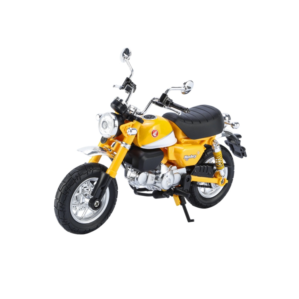 HUAYI 1/12 M12-20B HONDA MONKEY 125 ŻÓŁTY(ŚWIATŁA)