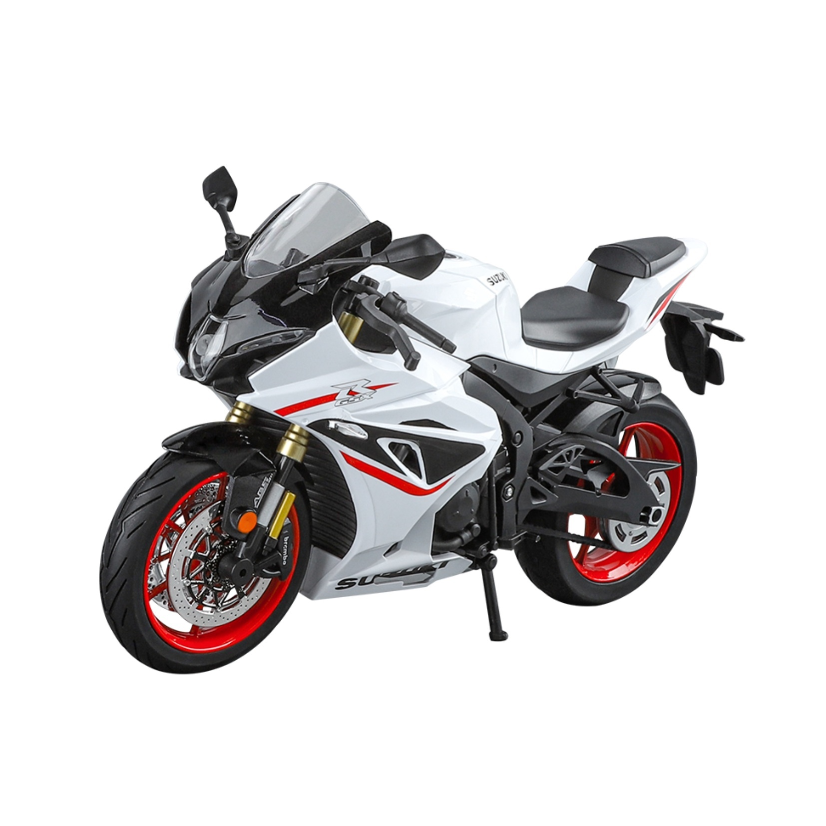 HUAYI 1/9 M9-10A SUZUKI GSX1000R BIAŁY (ŚW+DŹW) HUAYI 1/9 M9-10A SUZUKI GSX1000R BIAŁY (ŚW+DŹW)