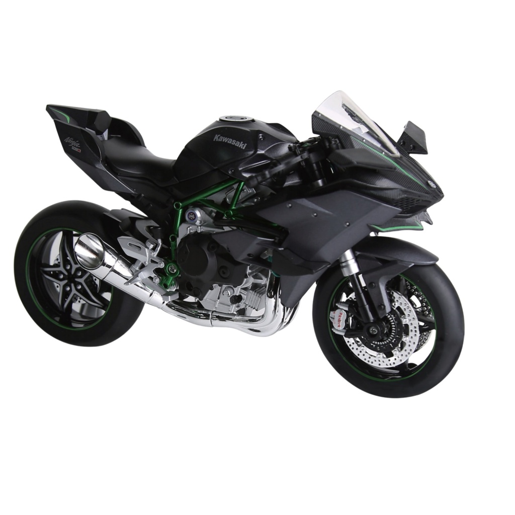 HUAYI 1/9 M9-1A KAWASAKI H2R SZARY (ŚW.+DŹWIĘK)