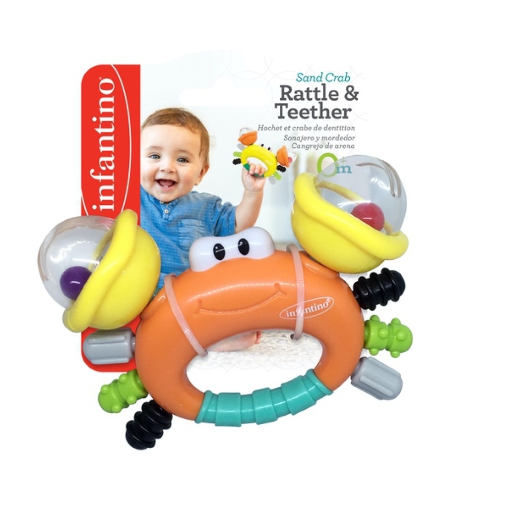 INFANTINO 304889 GRYZACZEK GRZECHOTKA KRAB