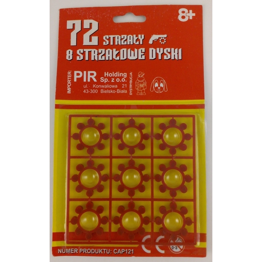 NABOJE KAPISZONY NA BLISTRZE 72/8
